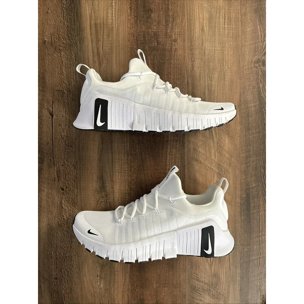 Nike Free Metcon 6 White Black Training Sneakers Men’s Size 10.5 FJ7127-101 New - Picture 1 of 7